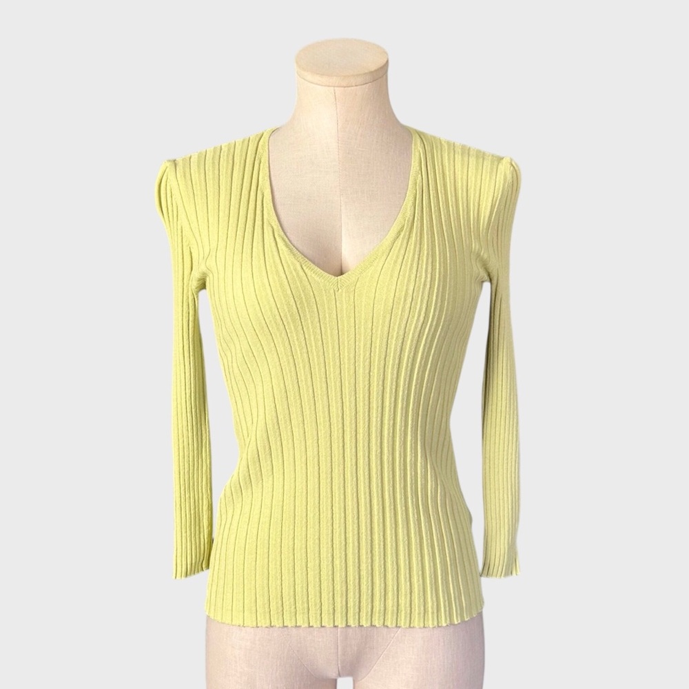Banana Republic Ribbed‎ Stretch V-Neck Knit Top